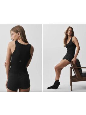 ALO Timeless Tank Black Size Small